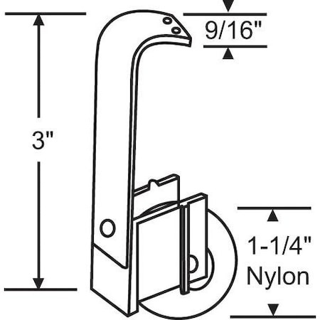 Strybuc Patio Screen Door Roller Assy. 10-353